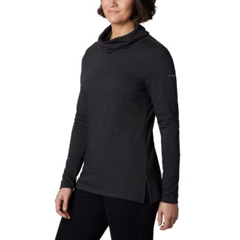 Columbia Ženske Majice S Kapuljačom - Canyon Point Cowl Neck Crne | UROL-85391